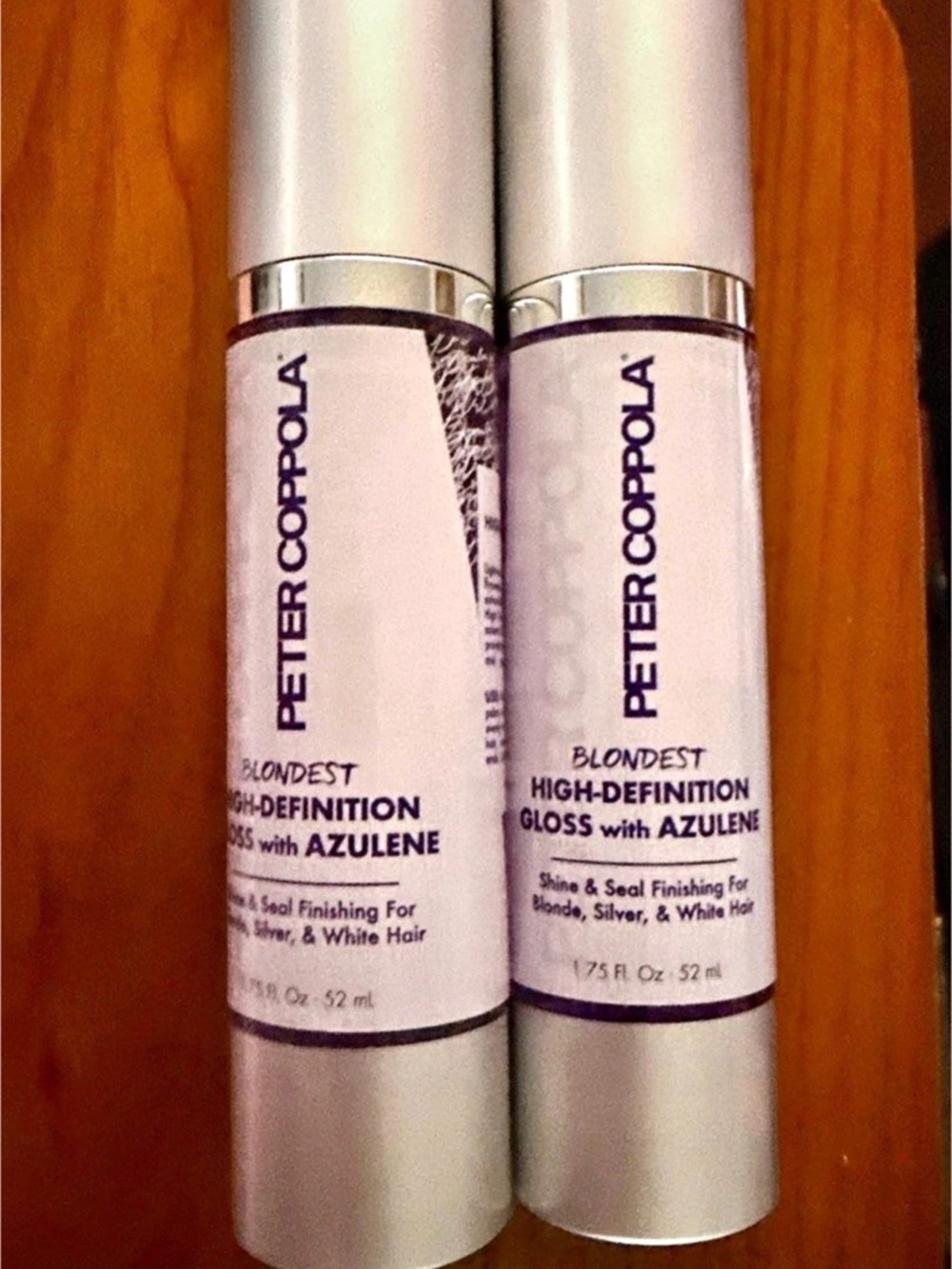 Peter Coppola Blondest High-Definition Gloss with Azulene Hair Gloss 2 oz, Set o